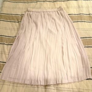 Banana Republic Elegant Pleated Soft Pink Skirt
